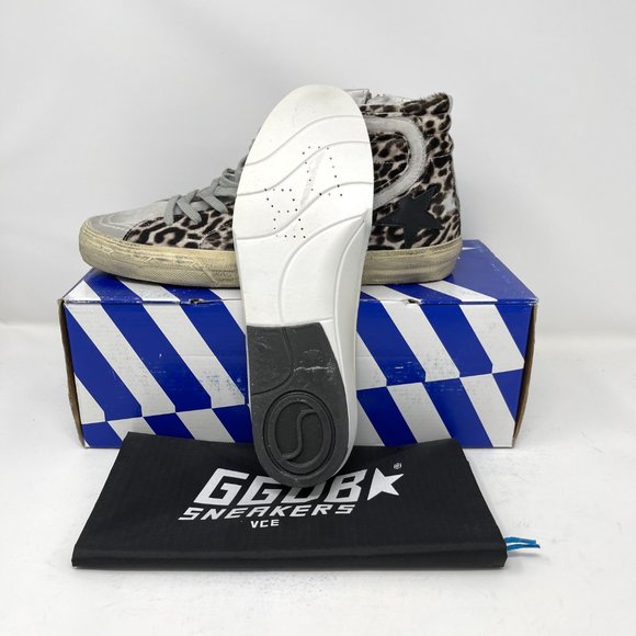 Golden Goose High Top SLIDE Leopard Pony Size 43 US 10 - Picture 12 of 12